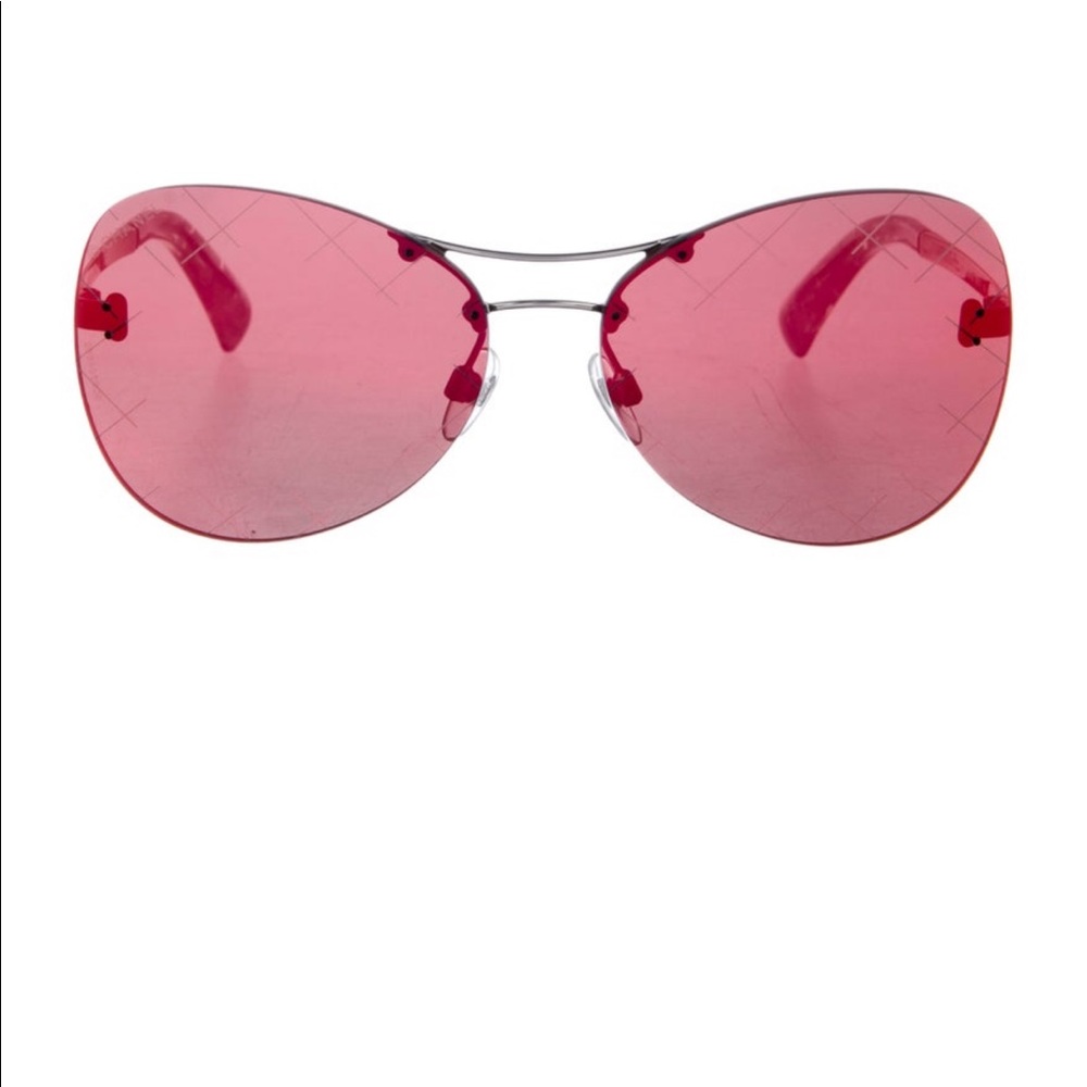CHANEL Mirrored Pilot CC Runway Sunglasses